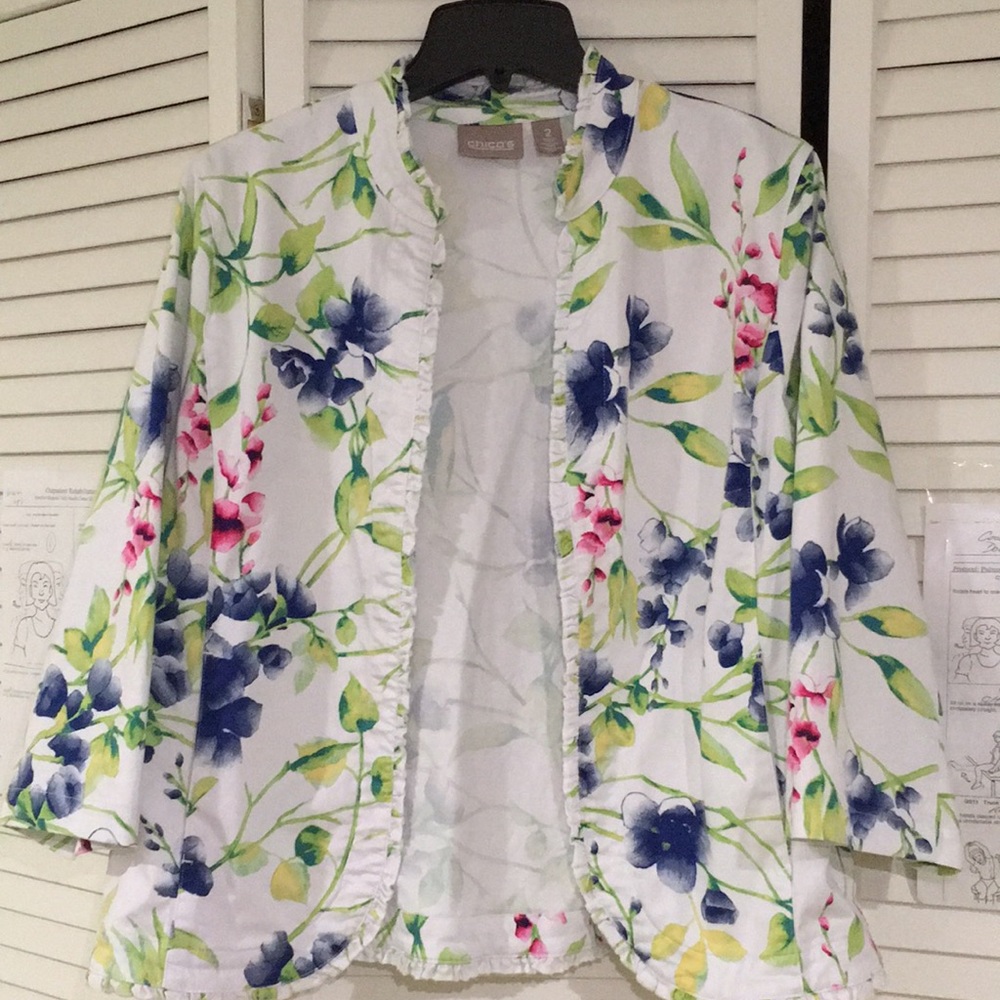 Chico’s Floral Lightweight Jacket
